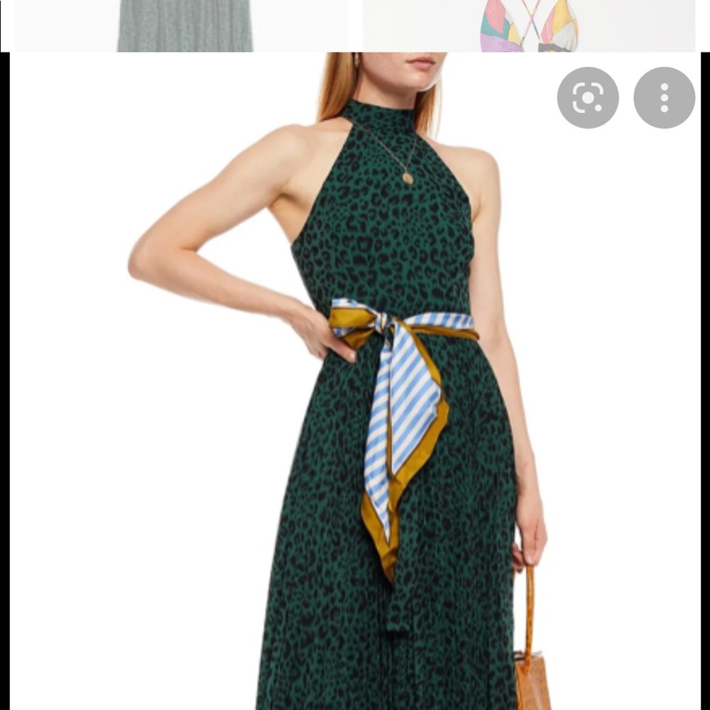 Zimmermann Belted Pleated Leopard-print Georgette Midi Dress - Picture 2 of 7